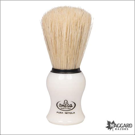 Omega Model 10066 White Handle Boar Shaving 